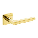 Tupai Exclusivo 5S Line Covela Lever Door Handle on 5mm Slimline Square Rose - Raw Brass - XT4002S5SRB - Choice Handles
