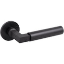 Tupai Exclusivo 5S Line Covas Lever Door Handle on 5mm Slimline Round Rose - Pearl Black - XT4071R5SMB - Choice Handles