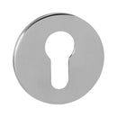 Tupai Exclusivo 5S Line Euro Escutcheons on 5mm Slimline Round Rose - Bright Polished Chrome - XTESCER5SPC - Choice Handles