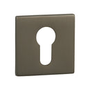 Tupai Exclusivo 5S Line Euro Escutcheons on 5mm Slimline Square Rose - Titanium - XTESCES5STT - Choice Handles