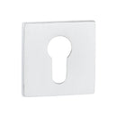 Tupai Exclusivo 5S Line Euro Escutcheons on 5mm Slimline Square Rose - White - XTESCES5SWH - Choice Handles
