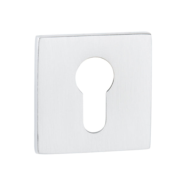 Tupai Exclusivo 5S Line Euro Escutcheons on 5mm Slimline Square Rose - White - XTESCES5SWH - Choice Handles
