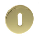 Tupai Exclusivo 5S Line Key Escutcheons on 5mm Slimline Round Rose - Polished Brass - XTESCKR5SPB - Choice Handles
