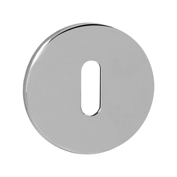 Tupai Exclusivo 5S Line Key Escutcheons on 5mm Slimline Round Rose - Bright Polished Chrome - XTESCKR5SPC - Choice Handles