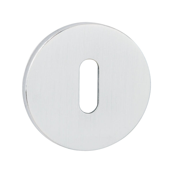 Tupai Exclusivo 5S Line Key Escutcheons on 5mm Slimline Round Rose - White - XTESCKR5SWH - Choice Handles