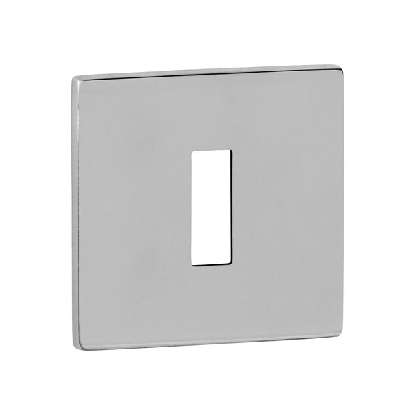 Tupai Exclusivo 5S Line Key Escutcheons on 5mm Slimline Square Rose - Bright Polished Chrome - XTESCKS5SPC - Choice Handles
