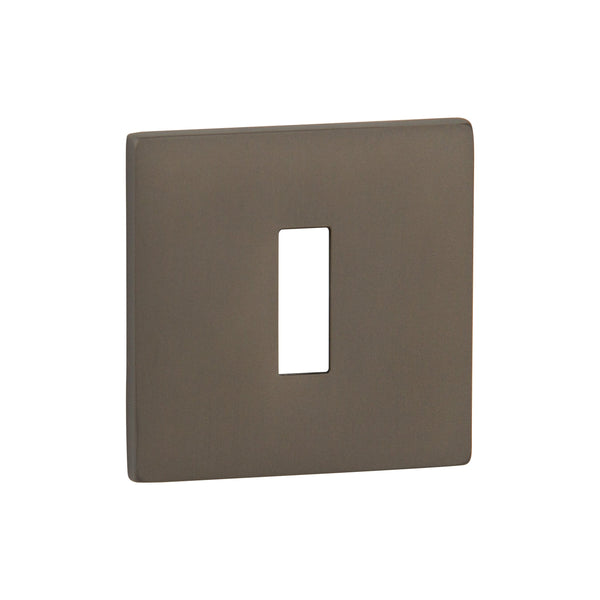 Tupai Exclusivo 5S Line Key Escutcheons on 5mm Slimline Square Rose - Titanium - XTESCKS5STT - Choice Handles
