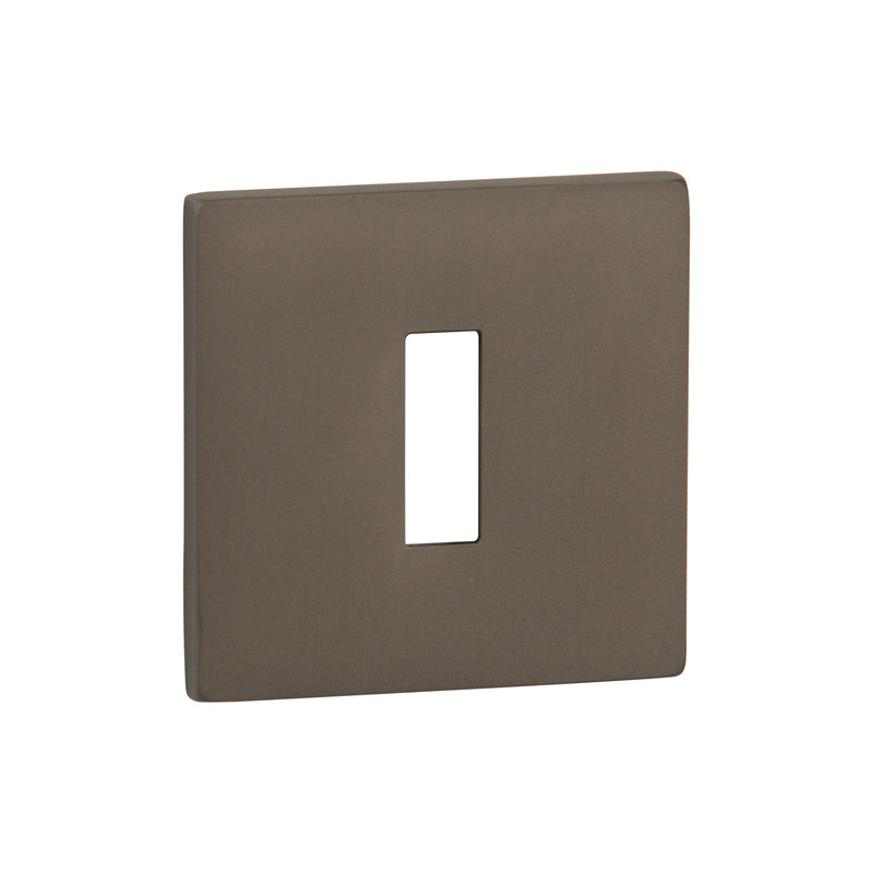 Tupai Exclusivo 5S Line Key Escutcheons on 5mm Slimline Square Rose - Titanium - XTESCKS5STT - Choice Handles