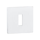 Tupai Exclusivo 5S Line Key Escutcheons on 5mm Slimline Square Rose - White - XTESCKS5SWH - Choice Handles