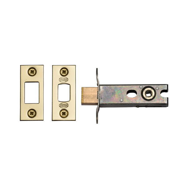 York Architectural Tubular Bathroom Deadbolt 3" Polished Brass Finish - YKBDB3N-PB - Choice Handles
