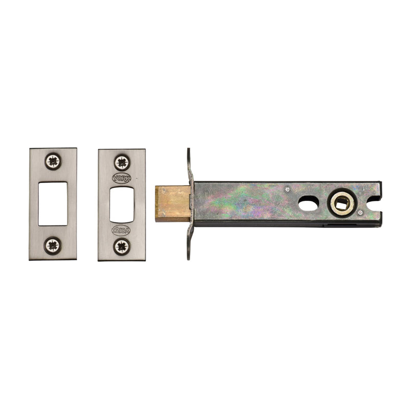 York Architectural Tubular Bathroom Deadbolt 4" Satin Chrome/Nickel Finish - YKBDB4N-SN&SC - Choice Handles