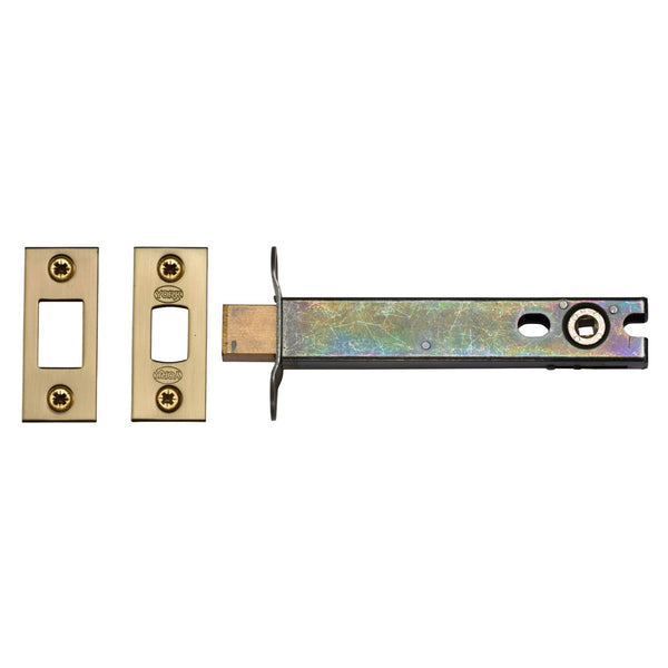 5" Tubular Bathroom Bolt  Satin Brass - YKBDB5N-SB - Choice Handles