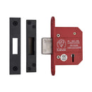 York British Standard 5 Lever Deadlock 2 1/2" Matt Black Finish - YKDLBS52N-BLK - Choice Handles