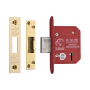 York British Standard 5 Lever Deadlock 2 1/2" Polished Brass Finish - YKDLBS52N-PB - Choice Handles