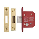 York British Standard 5 Lever Deadlock 2 1/2" Satin Brass Finish - YKDLBS52N-SB - Choice Handles