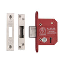 York British Standard 5 Lever Deadlock 2 1/2" Satin Nickel/ Chrome Finish - YKDLBS52N-SN&SC - Choice Handles