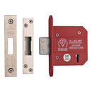 York British Standard 5 Lever Deadlock 3" Polished Chrome/Nickel Finish - YKDLBS53N-PC&PN - Choice Handles