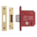 York British Standard 5 Lever Deadlock 3" Satin Brass Finish - YKDLBS53N-SB - Choice Handles