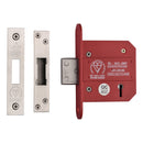 York British Standard 5 Lever Deadlock 3 Satin Chrome finish
 - YK BSDL39 - Choice Handles