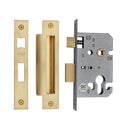 York EuroProfile Sashlock 3" Satin Brass Finish - YKSLE3N-SB