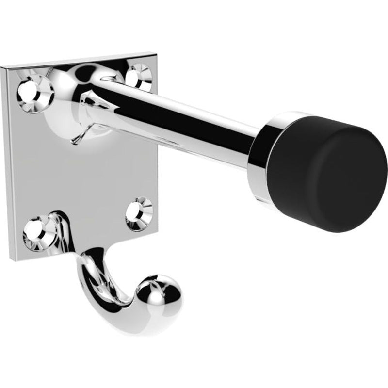 Carlisle Brass - Hat and Coat Hook with Rubber Buffer - Polished Chrome - AA38CP - Choice Handles