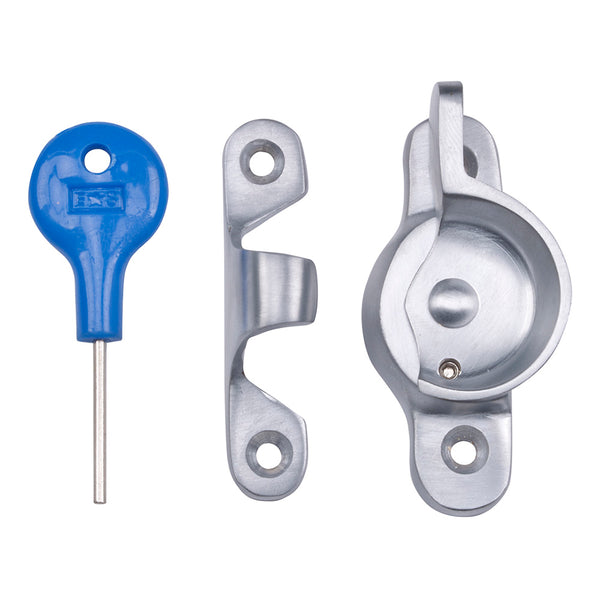 Carlisle Brass - Locking Sash Fastener (Fitch Pattern) - Satin Chrome - AA40LCKSC