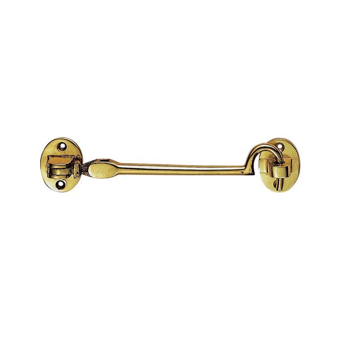 Carlisle Brass - Silent Pattern Cabin Hook 100mm - Polished Brass - AA61 - Choice Handles