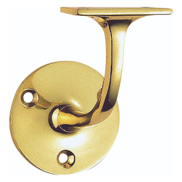 Carlisle Brass - Heavyweight Handrail Bracket 64mm - Polished Brass - AA85 - Choice Handles