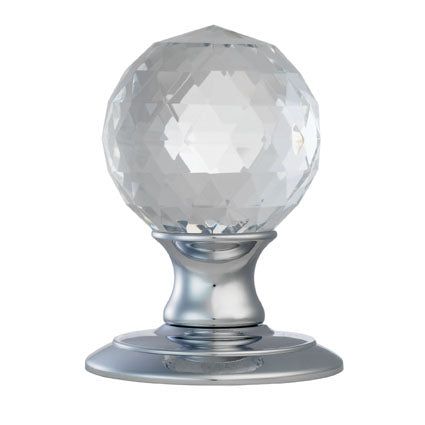 Carlisle Brass - Ice Facetted Crystal Knob - Polished Chrome - AC020CP - Choice Handles