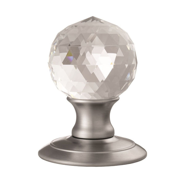 Carlisle Brass - Ice Facetted Crystal Knob - Satin Chrome - AC020SC - Choice Handles
