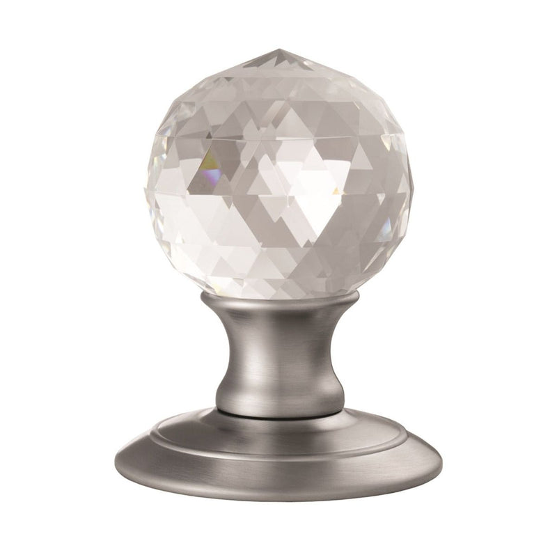 Carlisle Brass - Ice Facetted Crystal Knob - Satin Chrome - AC020SC - Choice Handles