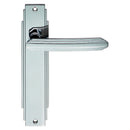 Carlisle Brass - Art Deco Lever on Latch Backplate - Polished Chrome - ADR012CP - Choice Handles