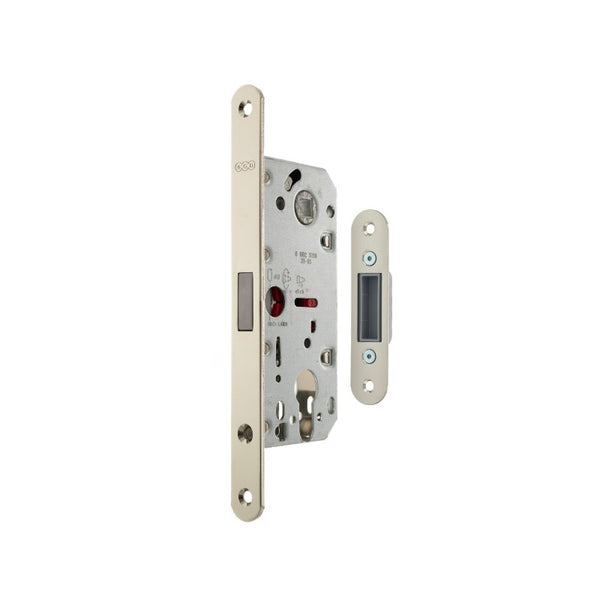 AGB Polaris 2XT Magnetic Bathroom Lock 35mm backset - Polished Chrome - AGB2XT25WCPC - Choice Handles