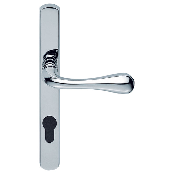 Manital - Astro Lever on Euro Lock Narrowplate 92mm c/c - Polished Chrome AQ1NP92CP - Choice Handles