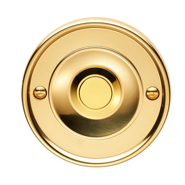 Carlisle Brass - Round Bell Push - Polished Brass - AQ30 - Choice Handles