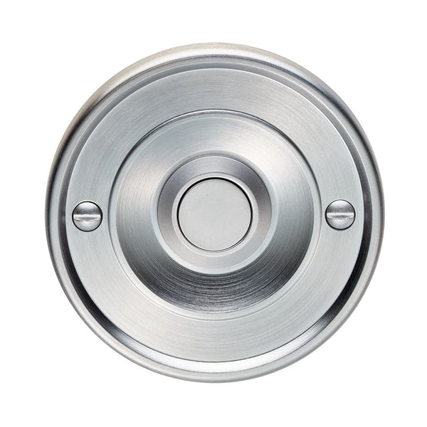 Carlisle Brass - Round Bell Push - Satin Chrome - AQ30SC - Choice Handles