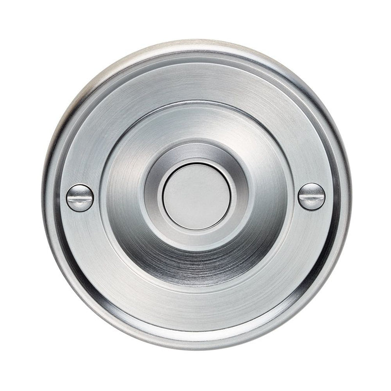 Carlisle Brass - Round Bell Push - Satin Chrome - AQ30SC - Choice Handles