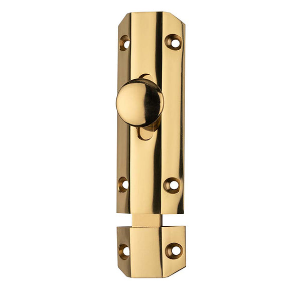 Carlisle Brass - Surface Bolt 102mm - Polished Brass - AQ81 - Choice Handles