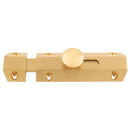 Carlisle Brass - 102 X 36mm Surface Bolt C/W Keep Flat & Angled Mortice Keeps - Satin Brass - AQ81SB - Choice Handles