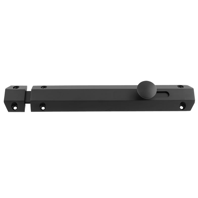 Carlisle Brass - 203 X 36mm Surface Bolt C/W Keep Flat & Angled Mortice Keeps - Matt Black - AQ83MB - Choice Handles