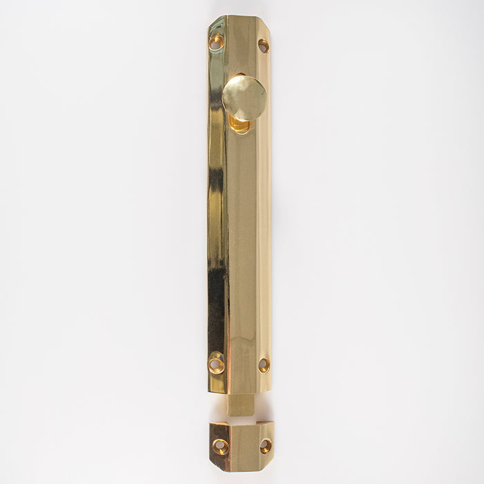 Carlisle Brass - Surface Bolt 203mm - Polished Brass - AQ83 - Choice Handles