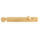 Carlisle Brass - 203 X 36mm Surface Bolt C/W Keep Flat & Angled Mortice Keeps - Satin Brass - AQ83SB - Choice Handles