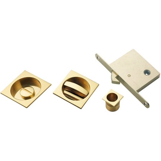 Manital - Sliding Door Set (Square) - Polished Brass - ART55BQ - Choice Handles