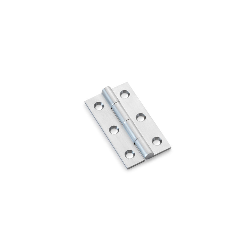Alexander and Wilks - Heavy Pattern Solid Brass Cabinet Butt Hinge 50mm - Satin Chrome - AW050-CH-SC