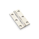 Alexander and Wilks - Heavy Pattern Solid Brass Cabinet Butt Hinge 75mm - Polished Nickel - AW075-CH-PN - Choice Handles