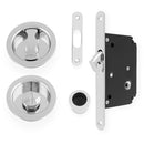 Alexander and Wilks Radius Sliding Door Lock Set - Polished Chrome - AW110RPC - Choice Handles