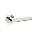 Alexander and Wilks - Hurricane Knurled Lever on Round Rose - Polished Nickel PVD - AW200PNPVD - Choice Handles