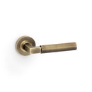 Alexander and Wilks - Hurricane Plain Lever on Round Rose - Antique Brass - AW201AB - Choice Handles