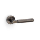 Alexander and Wilks - Hurricane Reeded Lever on Round Rose - Dark Bronze PVD - AW202DBZPVD - Choice Handles