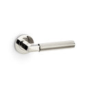 Alexander and Wilks - Hurricane Reeded Lever on Round Rose - Polished Nickel PVD - AW202PNPVD - Choice Handles